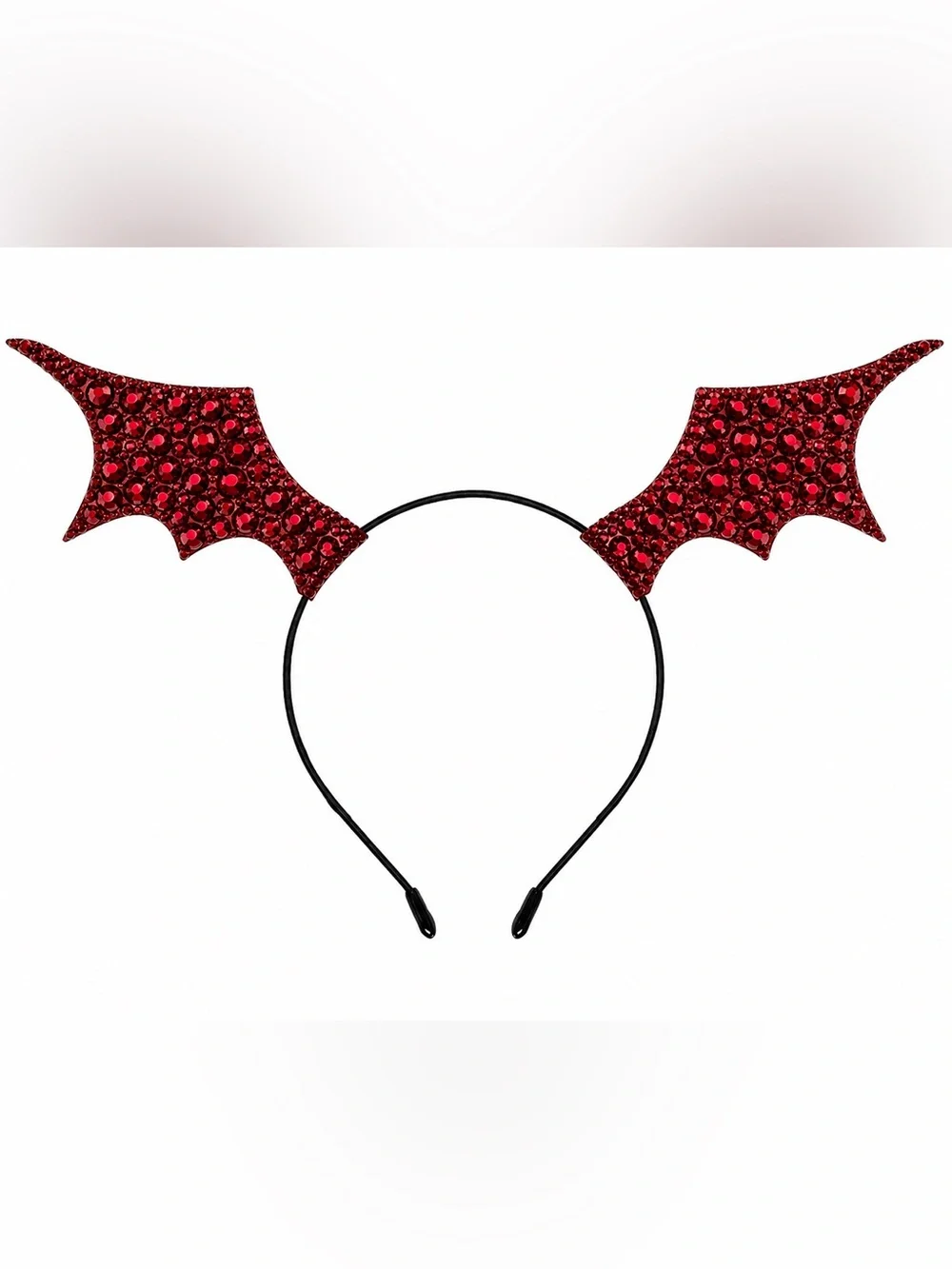 Siam Red Rhinestone Crystal Diamond Bat Ears Headband New